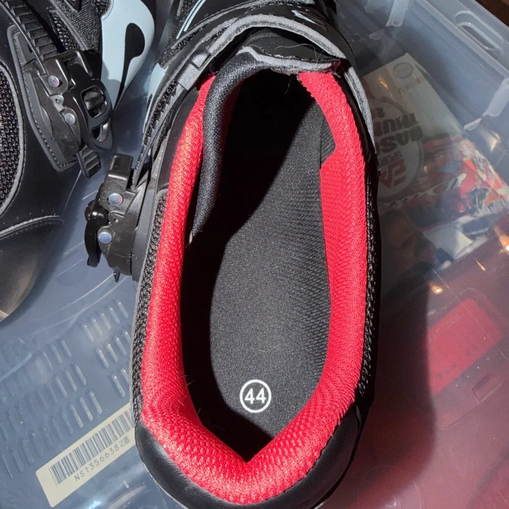 Peloton Black Shoes with White and Red Highlights NWOT